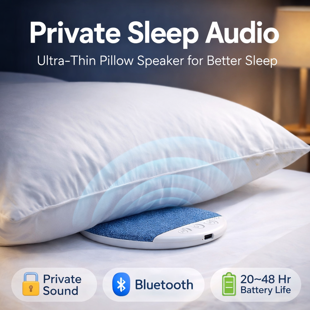 Private Pillow Sound Speaker for Better Sleep & Relaxation